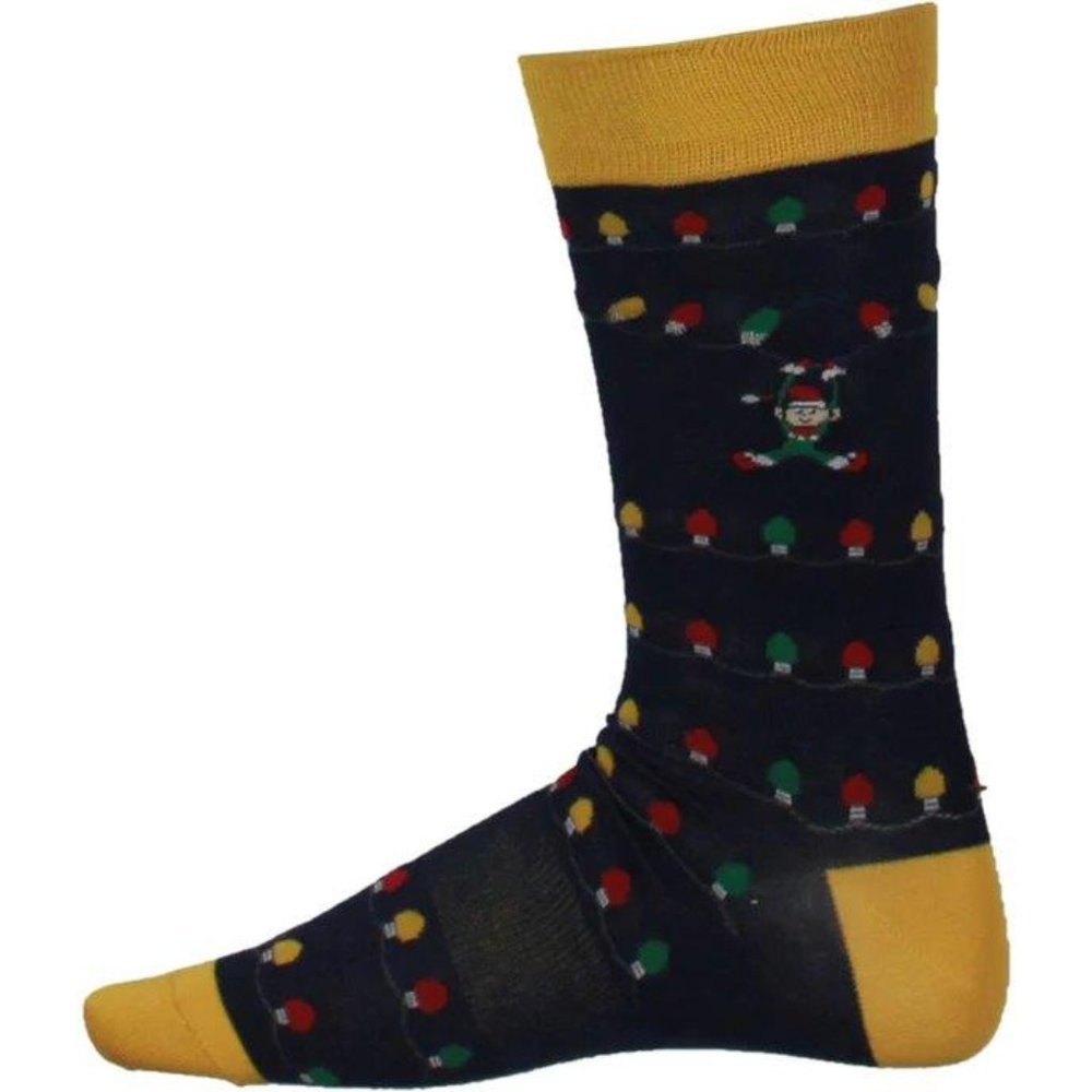 NWT BAR III HANGING ELF LIGHTS HOLIDAY ARCH SUPPORT CREW SOCKS